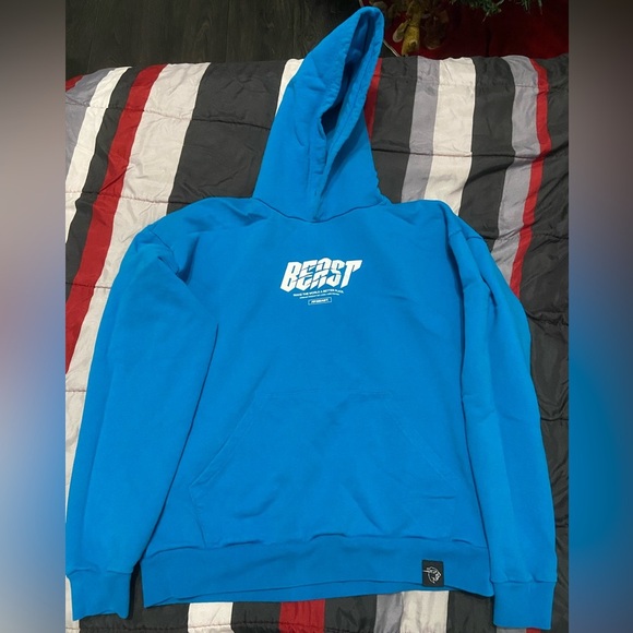MRBEAST SHREDDER PULLOVER HOODIE - ELECTRIC BLUE - Picture 1 of 5